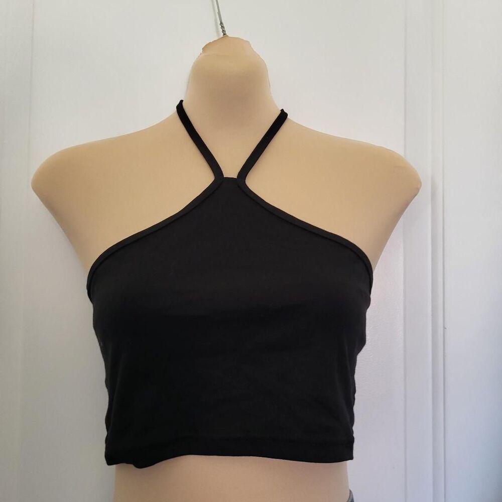 Shein Women's Black Crop-top